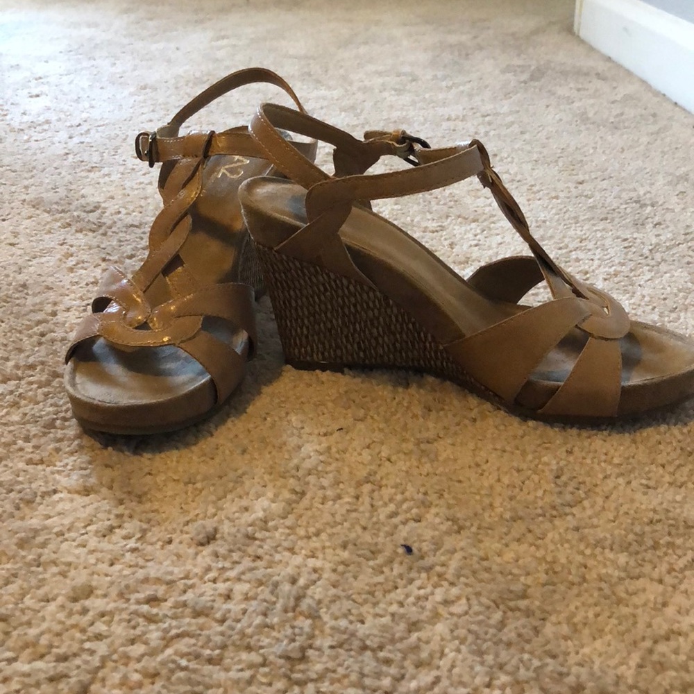 Tan Wedge Sandals A2 Aerosoles